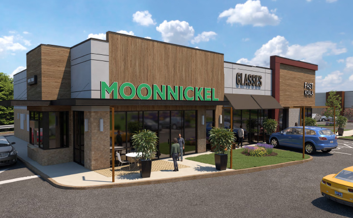 Rendering of Moonnickel storefront.