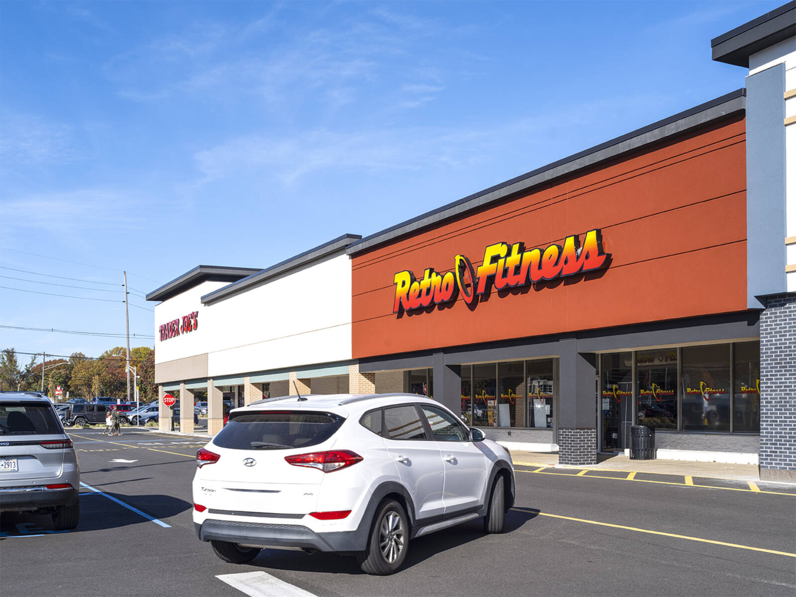 Retro Fitness with SUV in crosswalk in Middletown, NJ.