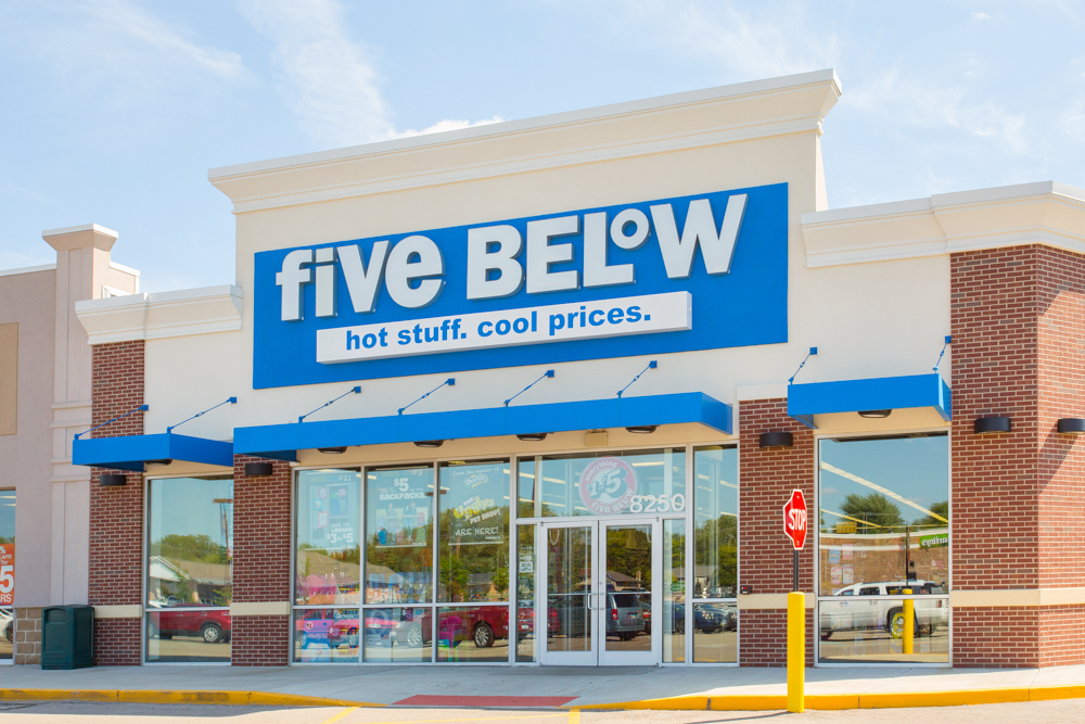 Exterior of Five Below in Dayton, Ohio