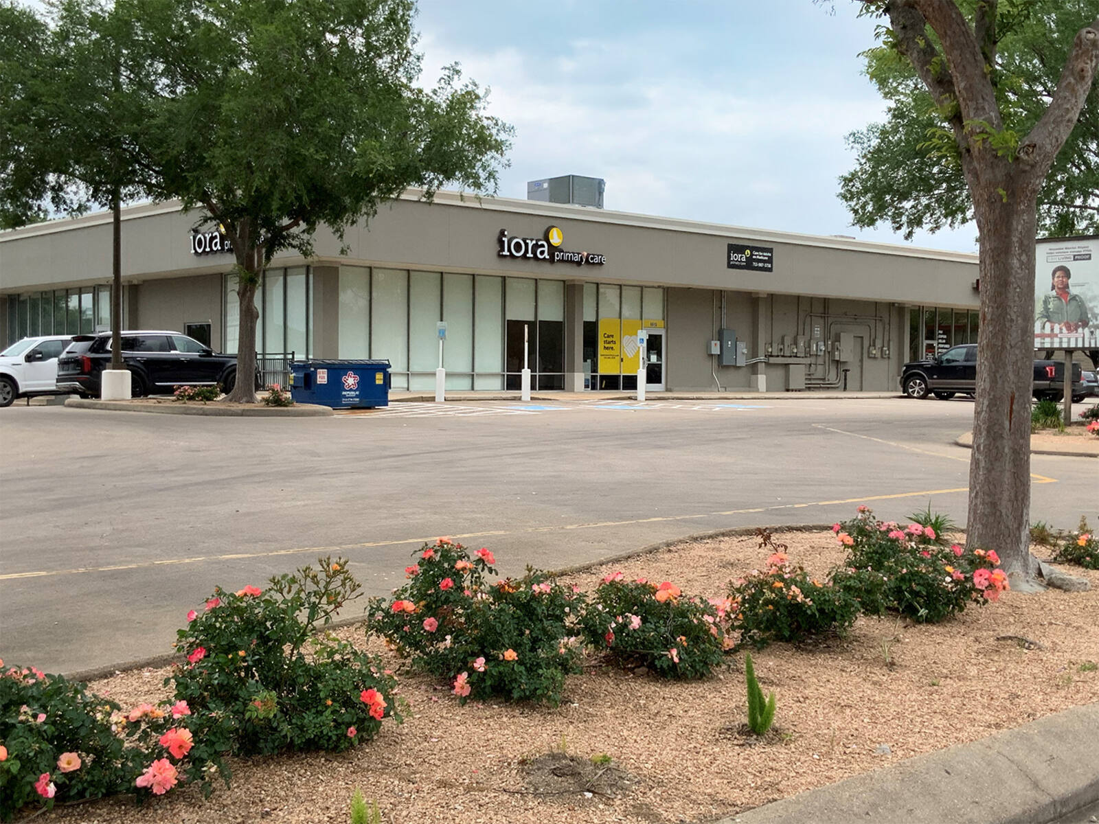 Planters and parking at Iora primary care.