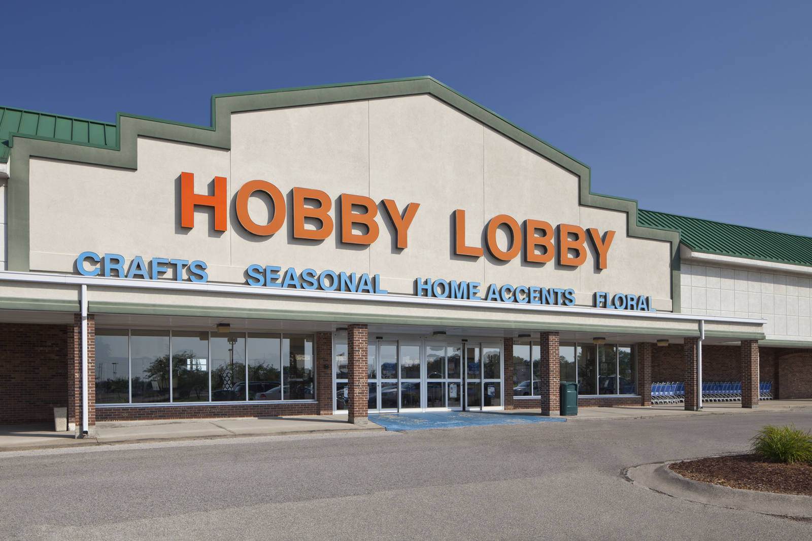 Hobby Lobby storefront in Florence Plaza.