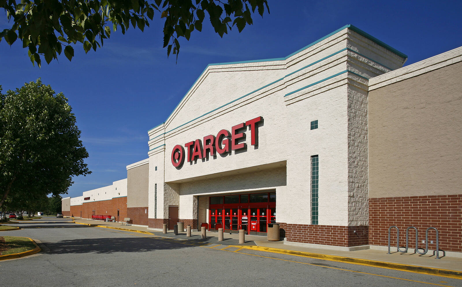 Target with trees in facade at Garner Town Square.