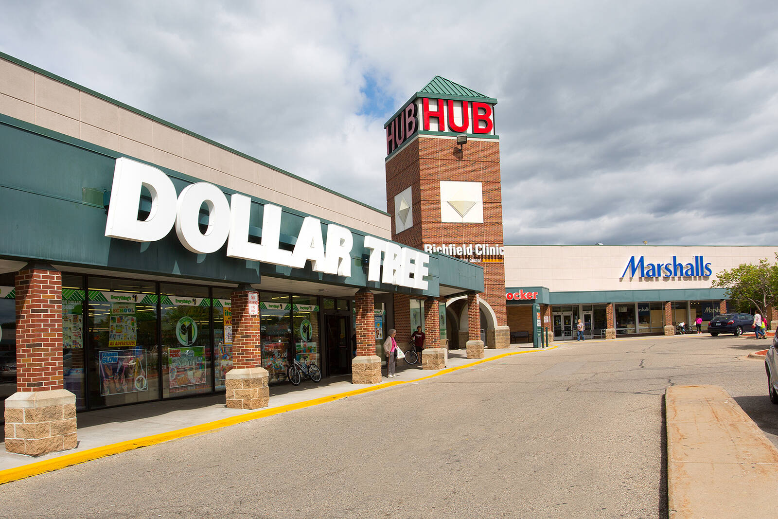 Front exterior of Dollar Tree at Richfield Hub Shopping Center