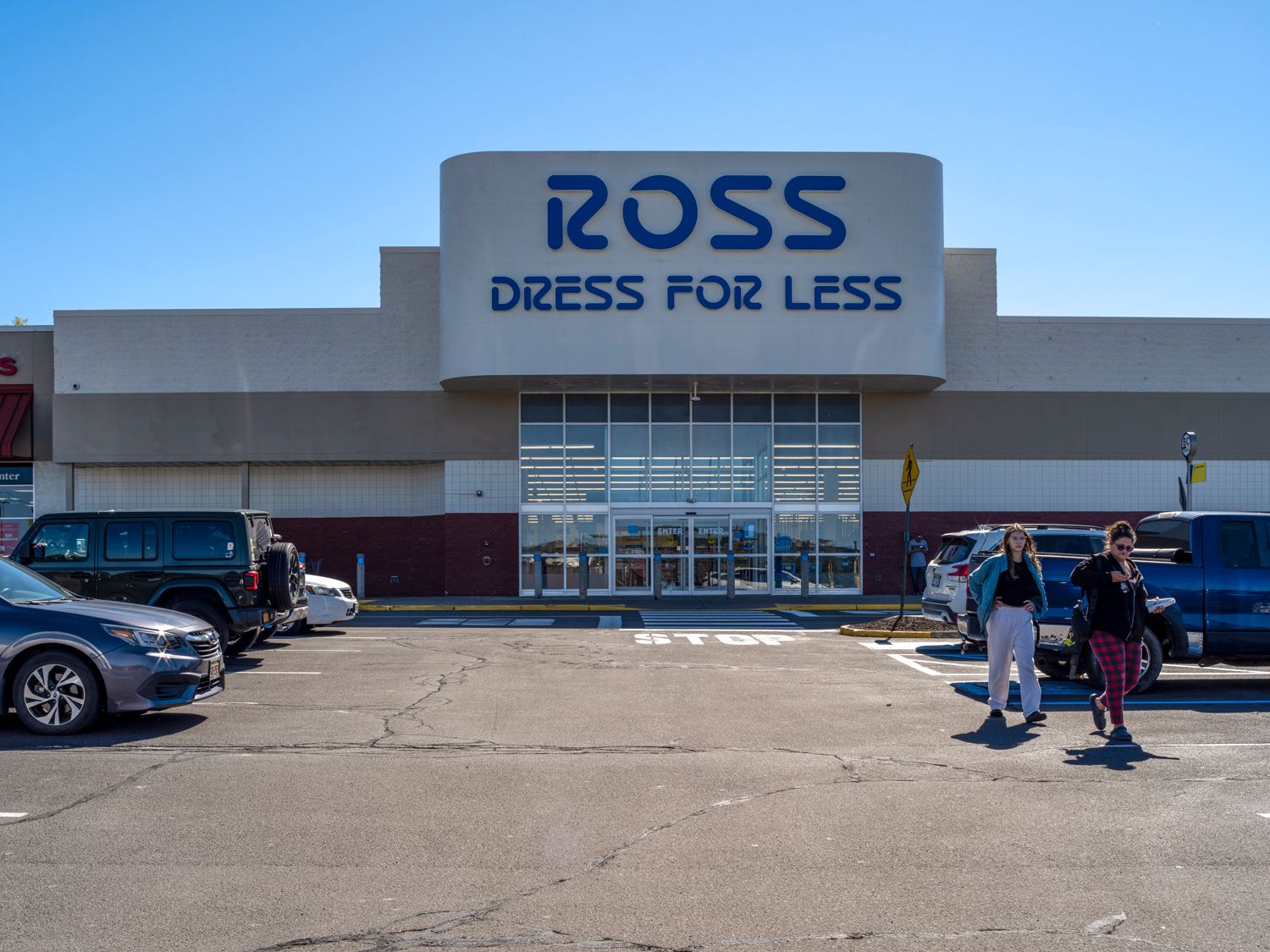 Patrons in parking lot of Ross Dress for Less
