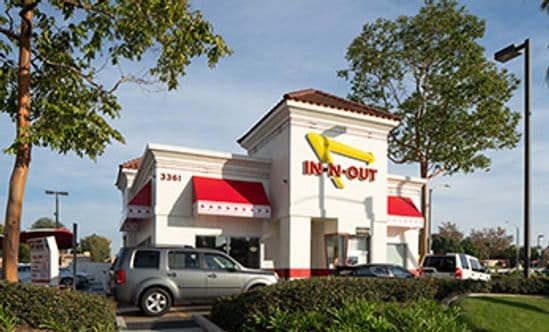 Exterior of In-N-Out Burger on Pad Space at Village at Mira Mesa shopping center